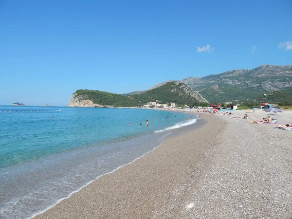 Buljarica Plajı Petrovac Karadağ Adriyatik Denizi — Stok fotoğraf