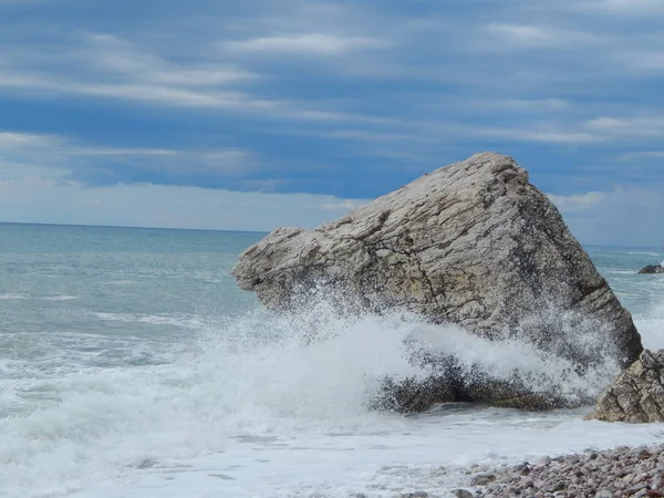 Tormenta Perazica Petrovac Moru Montenegro Viaje Mar Adriático —  Fotos de Stock