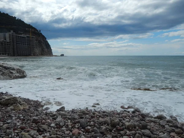 Sturm Perazica Petrovac Moru Montenegro Die Reise Adriatischen Meer — Stockfoto