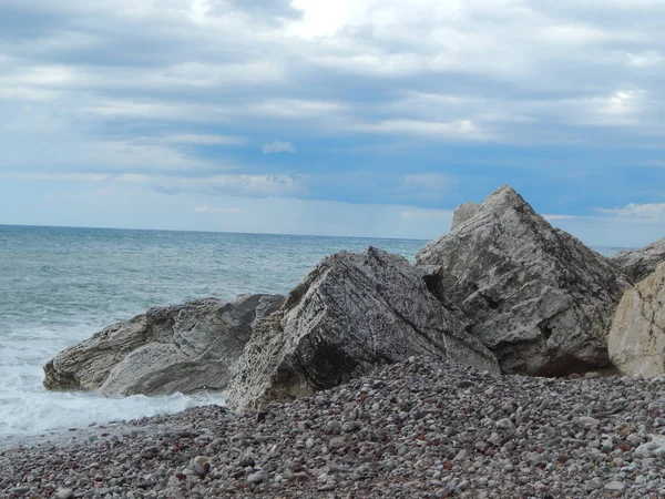 Tormenta Perazica Petrovac Moru Montenegro Viaje Mar Adriático — Foto de Stock