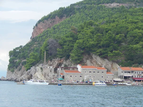 Petrovac Moru Montenegro Resor Adriatiska Havet — Stockfoto