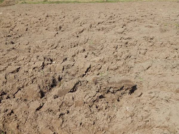 Beschaffenheit Des Von Einem Pflugfeld Gepflügten Landes — Stockfoto