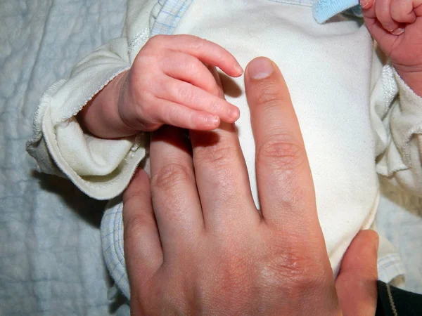 Hand Van Een Kind Een Volwassene — Stockfoto