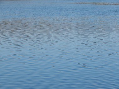 Texture of water in a river blue ripples