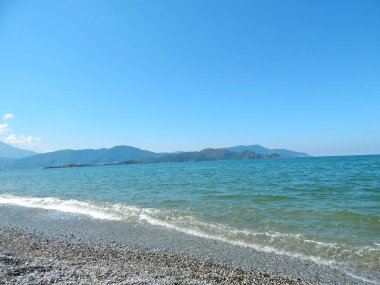 Fethiye, Türkiye'de Ege Denizi'nin Beach