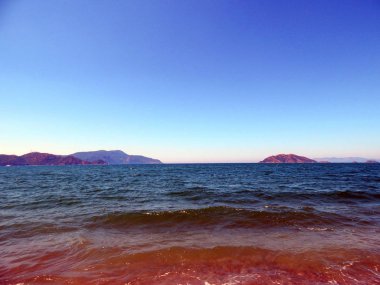 Fethiye, Türkiye'de Ege Denizi'nin Beach