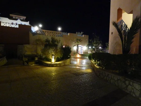 Descanse em uma cidade resort e hotéis em Egito Sharm El Sheikh — Fotografia de Stock