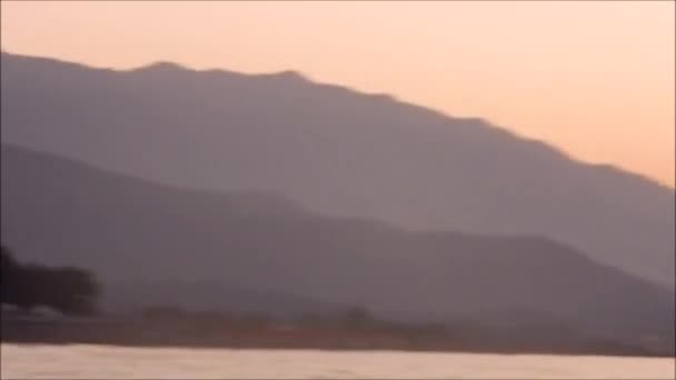 Tavel Grèce Sur Île Crète Montagnes Mer — Video