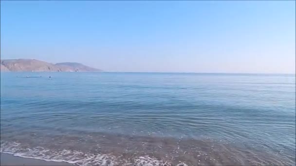 Tavel Yunanistan Girit Adası Dağlar Deniz — Stok video