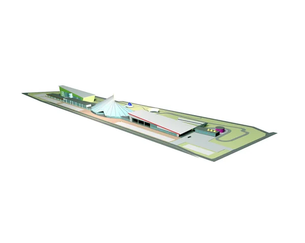 Pojęcie Autodrome Projektu Architektonicznego Wyścigów — Zdjęcie stockowe