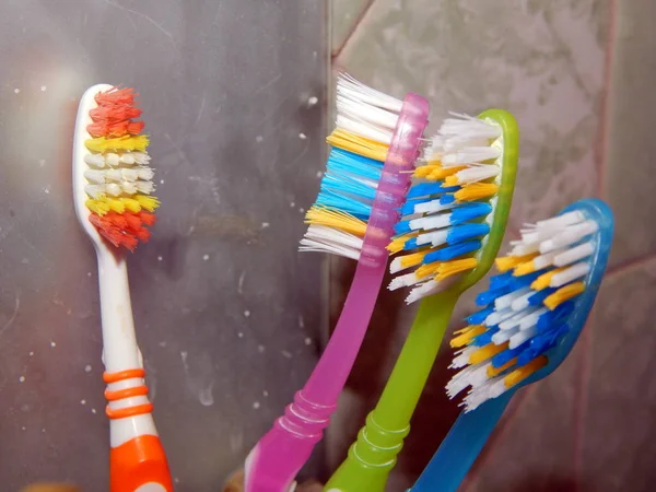 Acessórios Banheiro Para Escovas Dentes Higiene — Fotografia de Stock