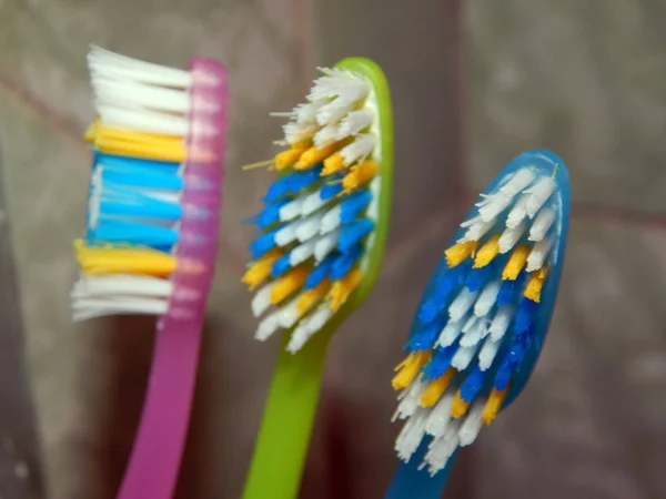 Аксесуари Ванної Гігієни Зубних Щіток — стокове фото