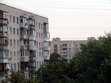 Konut ve mahalleler şehir görünümünü Panoraması