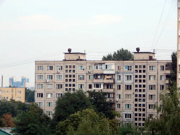 Panorama Della Vista Sulla Città Edifici Residenziali Quartieri — Foto Stock