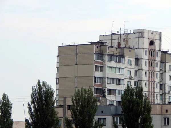 Konut Mahalleler Şehir Görünümünü Panoraması — Stok fotoğraf