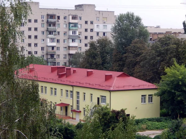 Panorama Výhledem Obytných Budov Čtvrtí — Stock fotografie