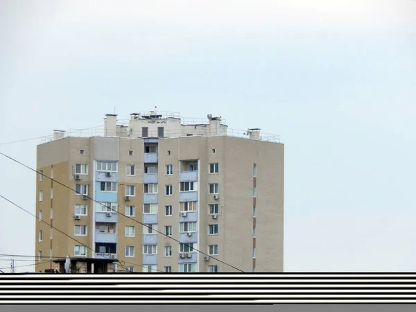 Panorama Della Vista Sulla Città Edifici Residenziali Quartieri — Foto Stock