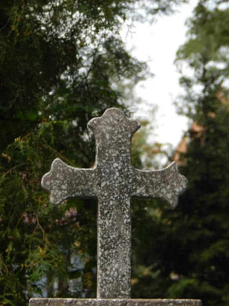 Kreuze Auf Gräbern Und Zäunen — Stockfoto