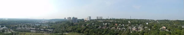 Panorama Över Staden Från Kullar Och Berg — Stockfoto