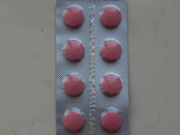 Pastillas Médicas Plato Embalaje — Foto de Stock