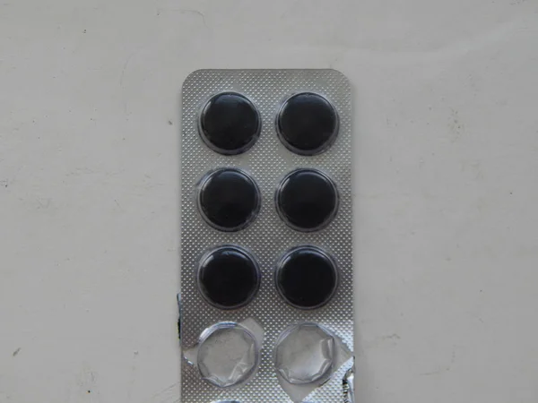 Pillole Mediche Piatto Imballaggio — Foto Stock