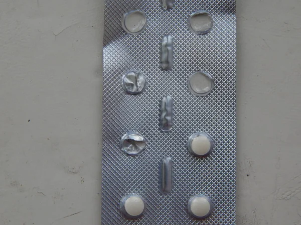Ιατρικά Χάπια Μια Συσκευασία Πλάκα — Φωτογραφία Αρχείου