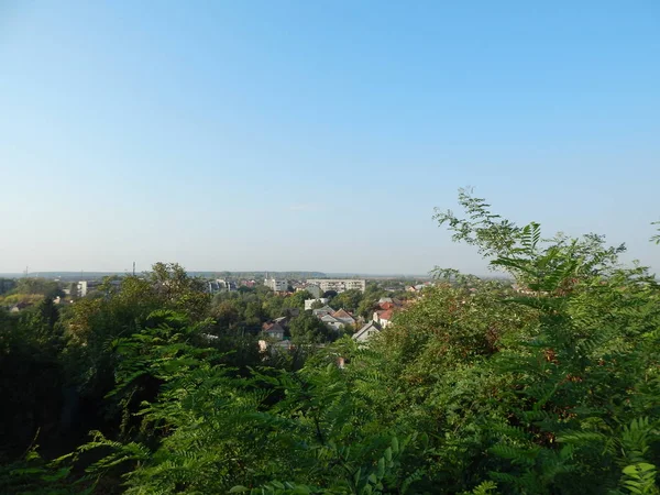 Bergpanorama Landschap Gebouwen — Stockfoto