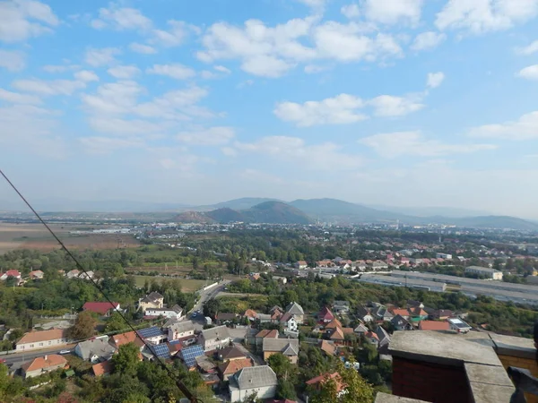 Horské Panorama Krajiny Budov — Stock fotografie