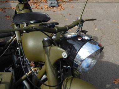 Retro motosiklet ve Bisiklet antika parçalar ve öğeleri