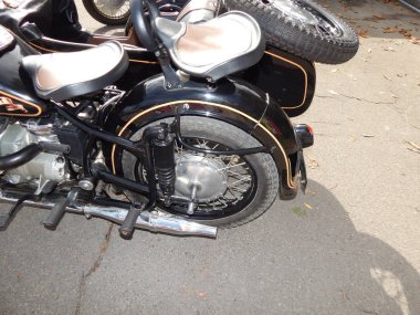 Retro motosiklet ve Bisiklet antika parçalar ve öğeleri