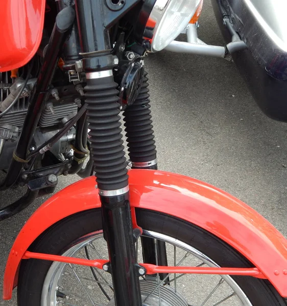 Moto Bici Retrò Pezzi Elementi Antichi — Foto Stock