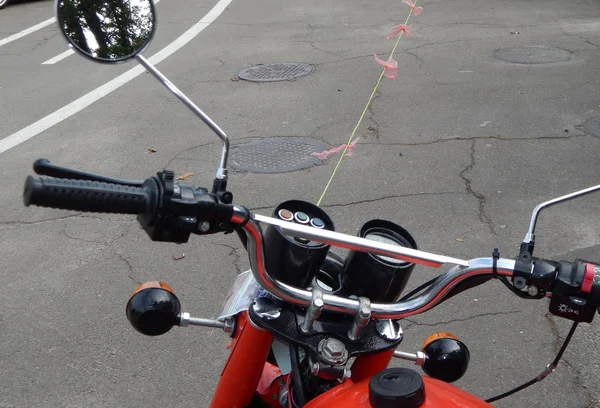 Retro Motocicleta Bicicleta Piezas Elementos Antiguos —  Fotos de Stock