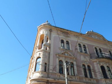 Şehir, taş ayrıntıları ve dekorasyon klasik mimari