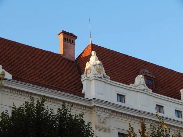 Classical architecture of the city, stone details and decoration