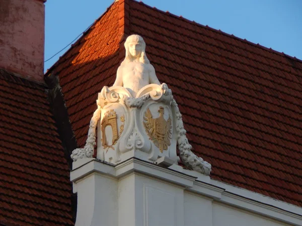 Arquitetura Clássica Cidade Detalhes Pedra Decoração — Fotografia de Stock