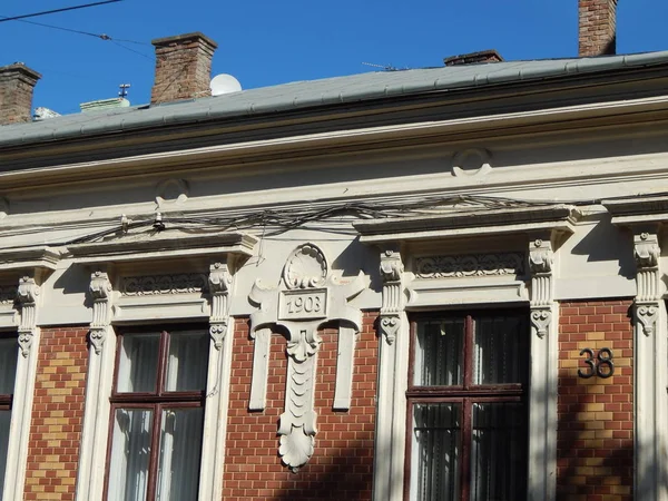Classical architecture of the city, stone details and decoration