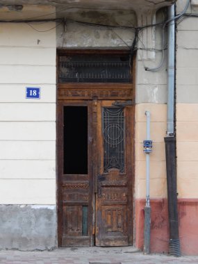 Şehir, taş ayrıntıları ve dekorasyon klasik mimari