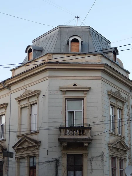 Klassieke Architectuur Van Stad Stenen Details Decoratie — Stockfoto