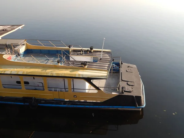 Bateaux Fluviaux Dans Les Détails Les Éléments Navire — Photo