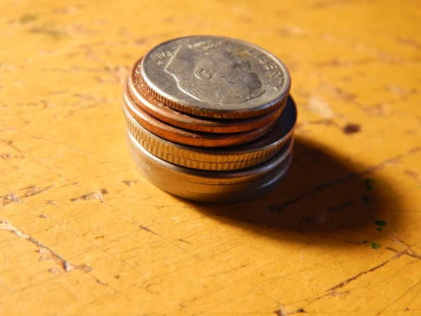 Numismática Recogida Monedas Diferentes Países Denominaciones — Foto de Stock