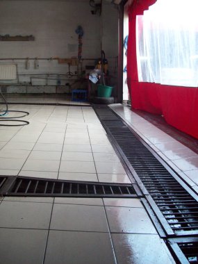 İç ve dış araba servis istasyonu