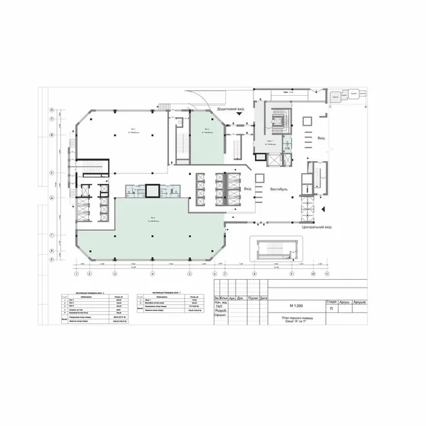 Yüksek katlı iş merkezi projesi, plan