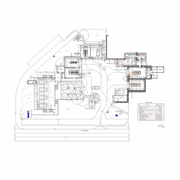 Projektera Biltvätt Komplexa Auto Service Station Planerar — Stock vektor