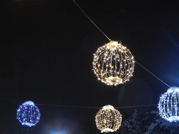 Guirnaldas Decoraciones Para Las Fiestas Navidad Año Nuevo —  Fotos de Stock