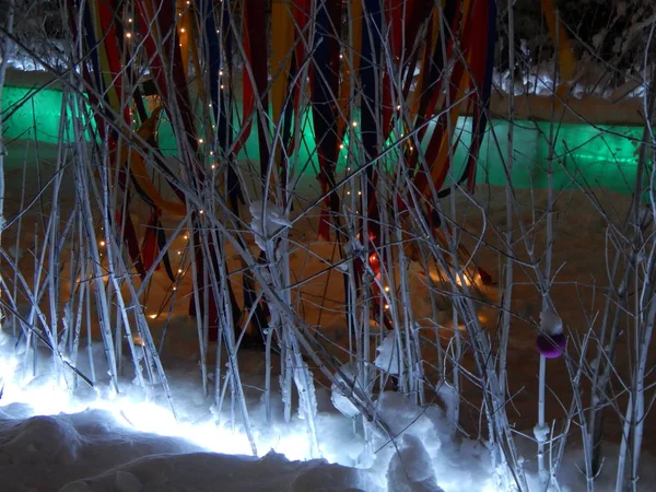 Guirnaldas Decoraciones Para Las Fiestas Navidad Año Nuevo — Foto de Stock