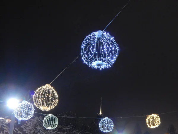 Ghirlande Decorazioni Vacanze Natale Capodanno — Foto Stock