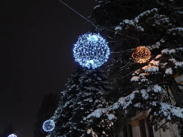 Guirnaldas Decoraciones Para Las Fiestas Navidad Año Nuevo — Foto de Stock