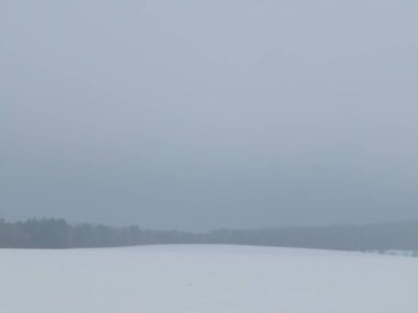 Doğada kış karla kaplı alan Panoraması