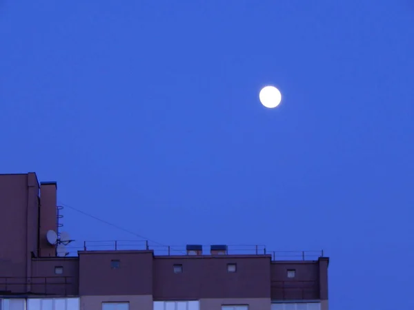 Lua Céu Noturno — Fotografia de Stock