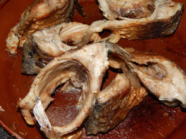 Bir Tavada Kızartma Balık — Stok fotoğraf